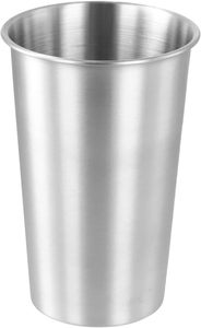 16 Ounce Stainless Steel Pint Cups - 10 Pack 450ml 304 Steel Cup - For Coffee, Tea Cold <b>Drinks</b> Home And Outdoor Use Cup - Product Image 2