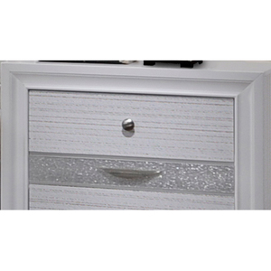 Matrix Traditional 2 Drawer Nightstand White Wood <b>Storage</b> Furniture Bedroom - Product Image 3