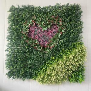 Mur végétal artificiel en soie, gazon artificiel, fleurs artificielles pour <span class=keywords><strong>salon</strong></span>, balcon, entrée, toile de fond, pelouse, décoration murale de mariage, herbe - Product Image 1