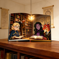 Libro de Tapa Dura Personalizado en Color Negro Puro con Borde Dorado, Historia para Adultos, Cómic, Anime, Manga