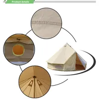 Tente en coton Yurte mongole Camping en plein air Portable Indien Imperméable Coupe-vent Chaud Coupe-vent