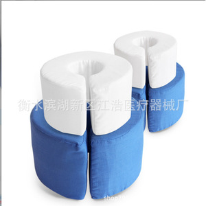 Coussin de positionnement en éponge en forme de U pour les pieds, anti-escarres, soins infirmiers, taille unique, bleu - Product Image 2