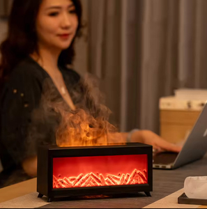 Humidificador de chimenea de llama simulada de 220ML, humidificador de aire de fuego con luz Led de 7 colores, difusor de chimenea 3D con Control remoto - Product Image 5