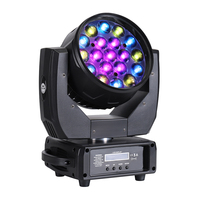 Éclairage de scène LED 19x15W 4 en 1 LED Zoom Moving Head Wash Light avec contrôle circulaire RGBW martin mac Aura Effect Dj Light