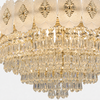 Lustre en cristal floral de style français luxueux, idéal pour les villas, les salles de banquet et les halls d'hôtels