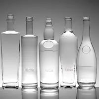 Chiaro selce 375ml 500ml 700ml 750ml 1000ml Vuota gelo liquore del whisky bottiglie di vetro all'ingrosso bottiglia di gin vodka per le bevande