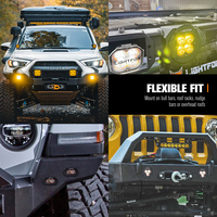 LIGHTFOX Feux de travail LED ronds de 3 pouces à faisceau combiné 90w, feux auxiliaires tout-terrain, feux de travail LED, feux de route LED 4x4