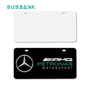 Subbank vente en gros étiquettes de plaque d'immatriculation en métal peintes personnalisées 6x12 <span class=keywords><strong>cadeau</strong></span> du poisson d'avril imprimé numérique pour voiture avec thème de mascotte - Product Image 2