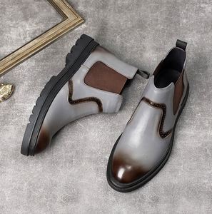 Design Fashion Shoes Genuine Leather Men <b>Boots</b> Wholesale Men's Fashion Chelsea <b>Boots</b> - Product Image 6