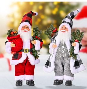 Christmas Decorations Santa Claus Ornaments Standing Posture Christmas Gift Backpack Old Man Home Table Decoration - Product Image 4