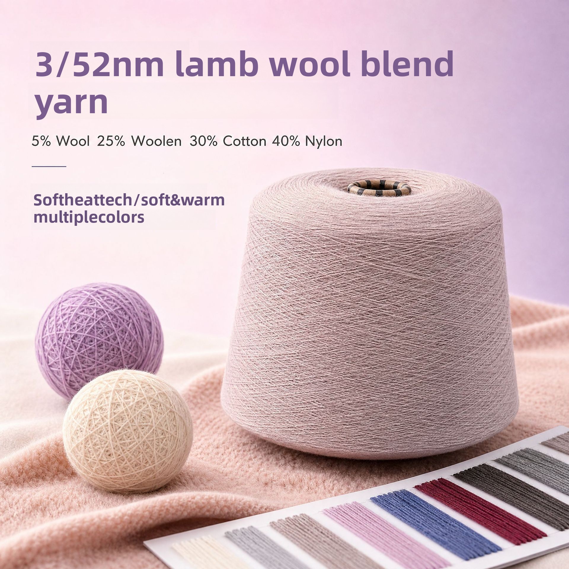 Cashmere-like Knitted Fabric Manufacturer Offers Ready-stock Warm Ultra-bulky Wool Fleece Yarn Abrasion-resistant Very