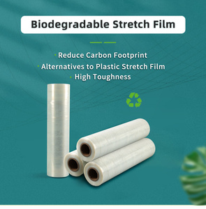 Biodegradable Pallet <b>Wrap</b> 100% Compostable PBAT PLA <b>Stretch</b> Film Eco Friendly Alternative Plastic Pallet <b>Wrap</b> - Product Image 2