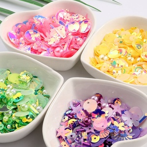 Wholesale Single Hole Handmade Package of Mix Shape Sewing <strong>Sequins</strong> PVC <strong>Material</strong> for DIY Projects - Product Image 1