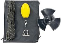 Kit d'ancre de rivière de Kayak enduit de PE noir de 12 lb pour Kayaks Jet Skis planches à pagaie debout accessoires de bateau accessoire de pêche
