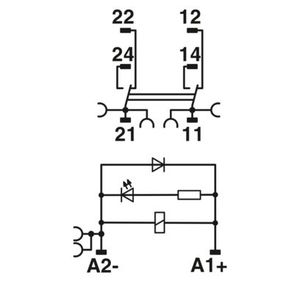 Module de relais Mt-PhoeNix Contact RIF-1-RPT-LDP-24DC/2X21/FG 2908215 |   Bobine 24V DPDT 6A 250V à branchement DIN - Product Image 5