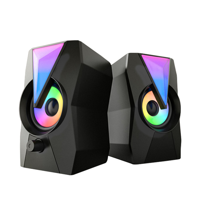 Hot Sell Subwoofer Stereo USB 2.0 Bocina for Pc Desktop RGB Light Game Computer Speaker