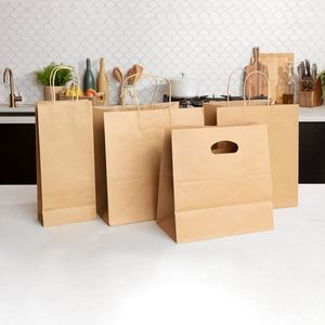 Bolsas de Papel Kraft con Asas para Regalos de Fiesta, con Diseño de Puntos, Ecológicas, Personalizables con Logotipo, para Cumpleaños y Compras - Product Image 5