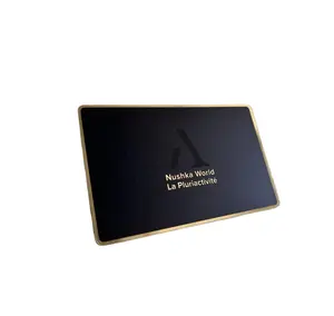 0.3mm 스테인레스 스틸 UV 로고 인쇄 블랙 금속 명함 안티 스크래치