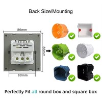 Enchufe de pared estándar de la UE de 86 tipos con cargador USB de 2 puertos 3 salidas USB 16A 2P + T Conexión a tierra Latón 110V-250V Enchufe de tipo USB Doble