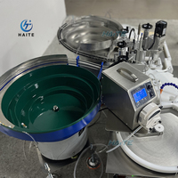 Machine de remplissage et de sertissage automatique HAITE pour flacons de soin de la peau, huiles essentielles, avec bouchon à bille, bouchon à vis, bouchon en aluminium