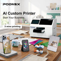Imprimante à plat UV automatique PodNEX A3 DX7 pour coques de téléphone et étuis AirPods, usage pour les petites entreprises