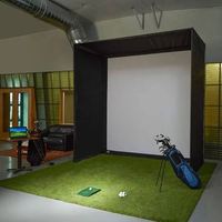 Projecteur de simulateur de golf personnalisé Cage de tir d'entraînement de golf Simulateur d'entraînement de golf d'intérieur Boîtier de projection à cadre en acier