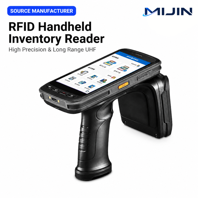 Factory Price Handheld RFID Reader ABS Material for Smart Library Inventory High Accuracy UHF Antenna Data Collection Terminal