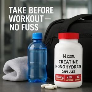 Cápsulas de Creatina Vegana ODM, Suplemento Pre-Entrenamiento Sin Azúcar para Entusiastas del Gimnasio y el Fitness - Product Image 3