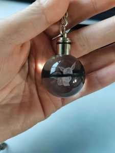 Porte-clés Pokeballs en cristal LED en vrac bon marché Porte-clés Poke Go Light Porte-clés <span class=keywords><strong>Pokeball</strong></span> en verre pour enfants Figurines Poke Jouets - Product Image 6