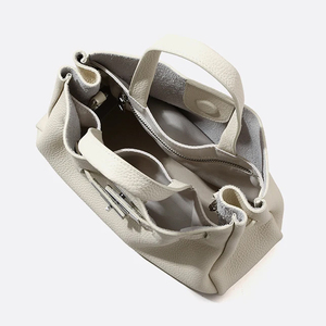Mayorista Cuero Genuino Suave Bolso Hombro Mujer Correa Desmontable Casual Handbag Trabajo Diario Fabrica Directo OEM Servicio - Product Image 3