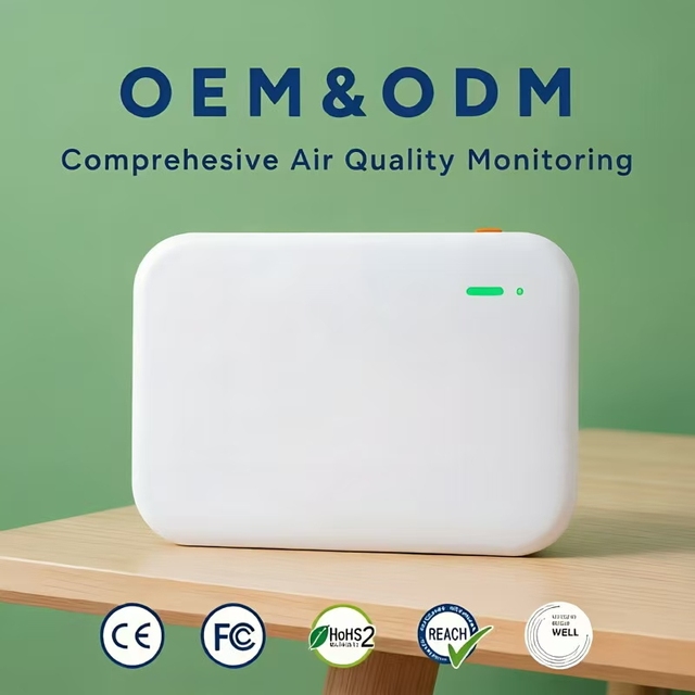 Aeropulse A100 WiFi High Accuracy Modular 16-in-1 IAQ Monitor CO2 PM2.5 TVOC NDIR Sensor Air Quality Monitoring System Sound