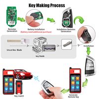 Llave Inteligente Programable Autel IKEY BW003AL, Control Remoto Universal para Auto de 3 Botones para Herramienta Programadora MaxiIM KM100