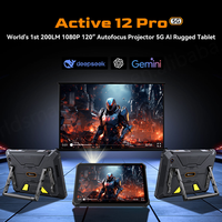 Blackview Active 12 Pro Proyektor Tablet PC Tangguh Bisnis 12+256GB 30000mAh Pengisian Daya 120W Kamera Utama 108MP Android 15 Pad 5G