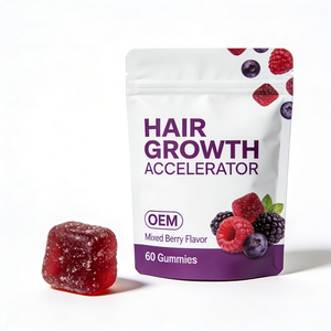 Private Label Organic Halal Vegan <b>Collagen</b> Pumpkin Seed Extract Hair Growth Gummies OEM Hair Skin Nails Adults - Product Image 1