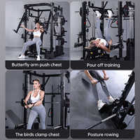 Equipo de Gimnasio Multifuncional para Entrenamiento Integral en Casa, Máquina Smith