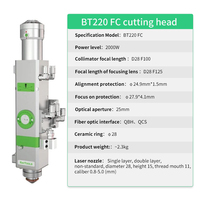 Cabezal de Corte Láser de Fibra Manual Raytools BT220, Lente de Enfoque F100/F125/F150 para Cortadora Láser CNC de Metal, Repuestos