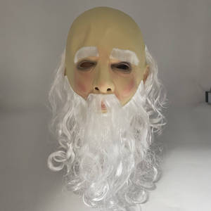 Maschera in Lattice da Uomo Anziano Calvo con Lunga Barba Bianca, Copertura Completa del Viso, Accessorio per Costume <span class=keywords><strong>di</strong></span> <span class=keywords><strong>Halloween</strong></span>, Cosplay e <span class=keywords><strong>Travestimento</strong></span> per Carnevale - Product Image 5