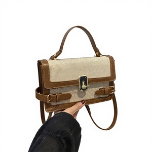 Nouveau Sac Bandoulière Carré Moyen Tendance HK 2026 en PU à Motif Color-Block Bonbon, Fermeture Éclair, Doublure Nylon, pour Femme, Été - Product Image 1