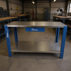 Banc de travail compact en acier inoxydable Ttake 1200 mm x 600 mm, table d'atelier industrielle - Product Image 3