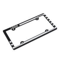 Support de plaque d'immatriculation américaine BOLONG à 4 trous, cadre en ABS standard, logo personnalisé en relief, vis de fixation incluses