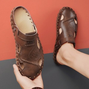 Summer 2026 Handmade Sandals Soft Soles Men's Casual Beach Shoes Two-Use Driving <b>Slippers</b> Breathable Comfortable - Product Image 2