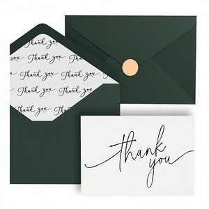 Goefun 144 Cartes de <span class=keywords><strong>Remerciement</strong></span> avec Enveloppes, Lot en Gros 4x6, Notes Vides Vertes pour Mariage, Baby Shower, Bridal Shower, <span class=keywords><strong>Funérailles</strong></span> - Fabriqué en Chine - Product Image 1