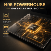 Laptop OEM Kustom 15.6 Inci FHD Prosesor Intel N95 RAM 16GB SSD 512GB Windows 11 Home Pro Education Business Notebook