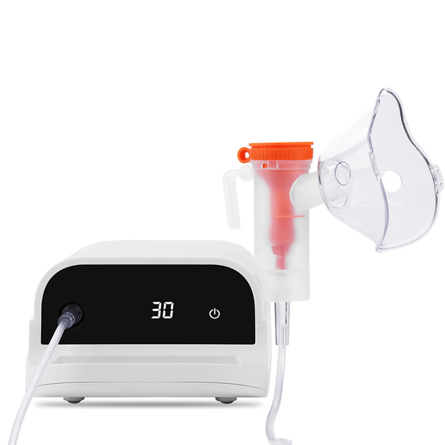 Compressor Nebulizer Breathing Machine for Asthma Handheld Air Compressing Inhaler Silent Plug-In  Nebulizardor with Timer