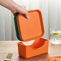 Assiettes sécurité réutilisables en plastique, cuisine multicolore jouet Durable, assiettes légères réutilisables plats pour les collations