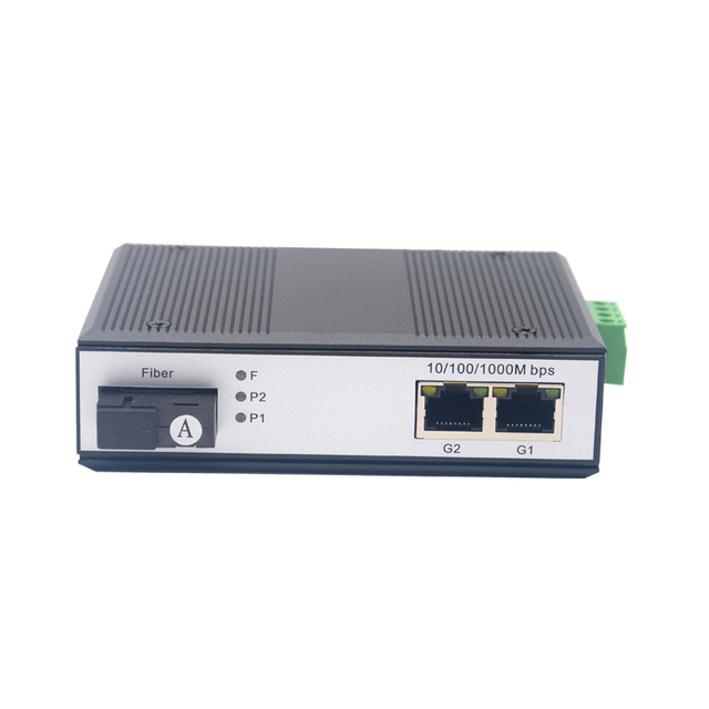 2-port 10//100/1000 BASE-TX+1* 1000M Base FX Industrial Switch Din Rail Type 2RJ45  1Fiber SC Industrial Ethernet Switch