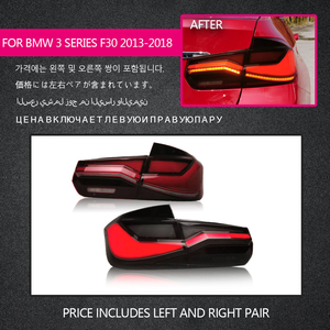 Auron LED <b>Tail</b> Lights Red Lens 12V for Retrofit Upgrade Bmw F30 F35 2013-2019 - Product Image 5