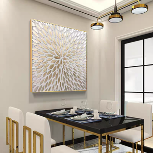 批发现代简约客厅装饰画轻奢壁画方形墙壁艺术水晶瓷画 - Product Image 3
