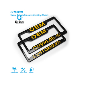 Cadre <span class=keywords><strong>de</strong></span> <span class=keywords><strong>plaque</strong></span> d'<span class=keywords><strong>immatriculation</strong></span> en plastique <span class=keywords><strong>de</strong></span> haute qualité pour voiture - Product Image 1