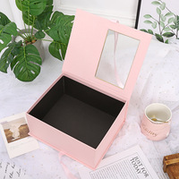 Boîtes cadeaux d'affaires exquises personnalisables avec ruban, emballage de flacon de parfum avec fenêtre transparente, boîte en papier